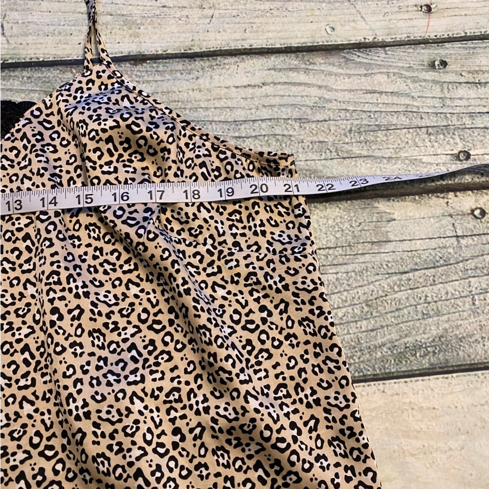 Maidenform cheetah print sleepwear slip dress. 1X - Picture 4 of 7